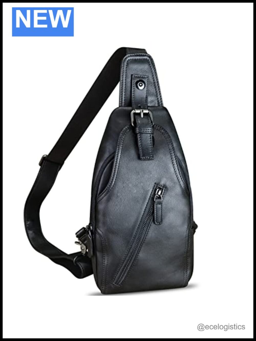 Genuine Leather Sling Bag Multifunction Crossbody Hiking Fanny Vintage Chest